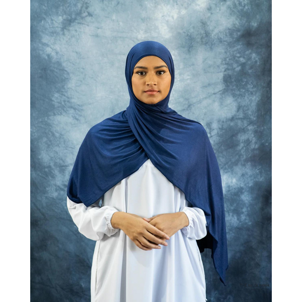 Jersey Hijab - Navy Blue