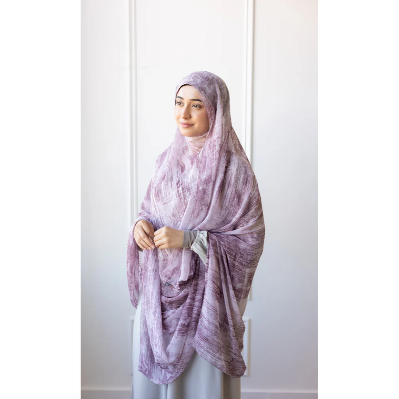 Printed Chiffon Hijab - Periwinkle