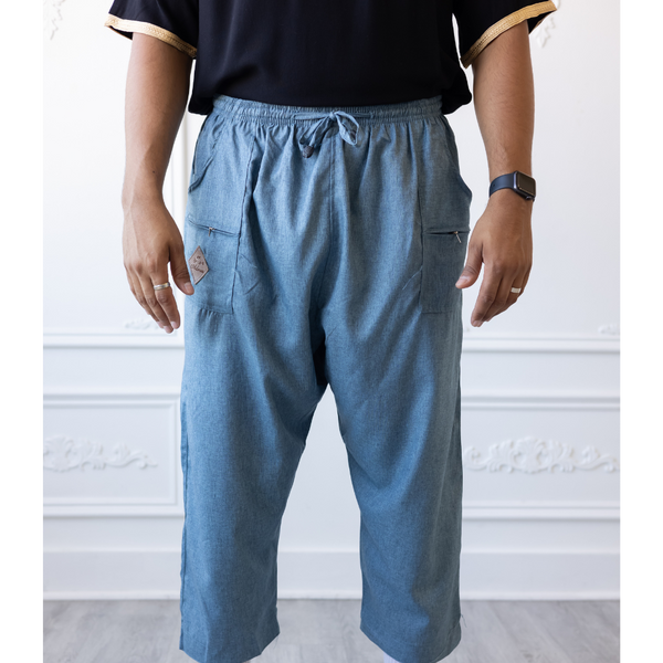 Sunnah Thobe Pants (Steel Blue)