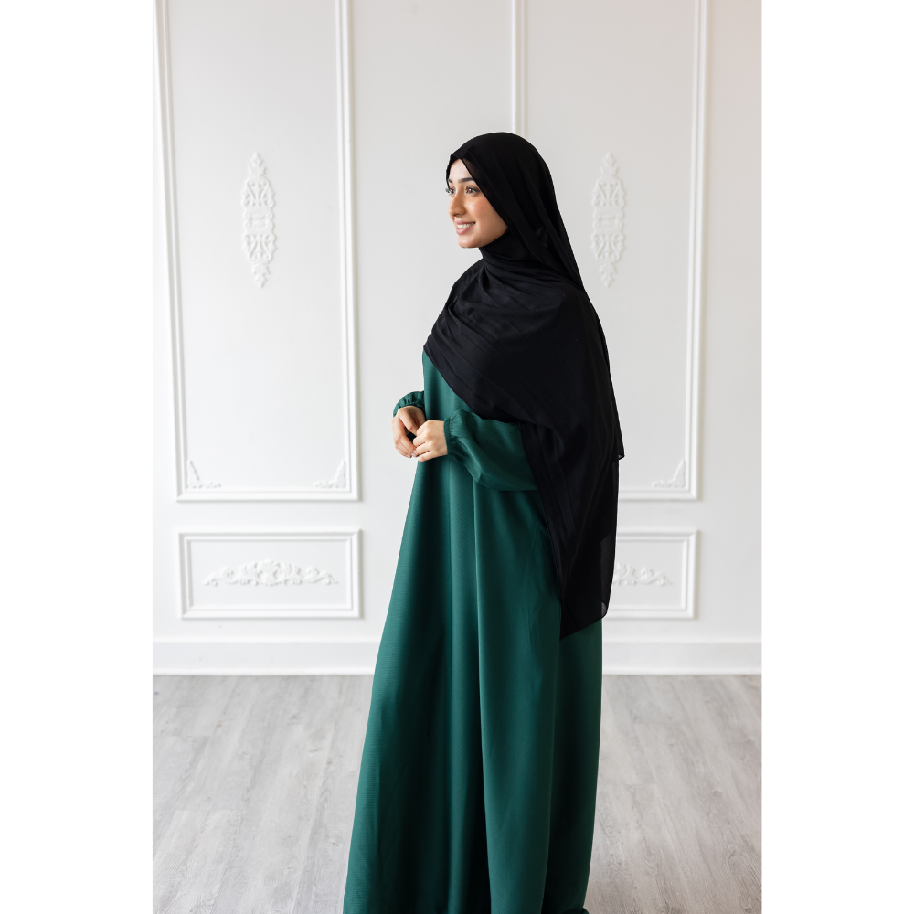 Sawda Textured Crepe Abaya (Juniper)