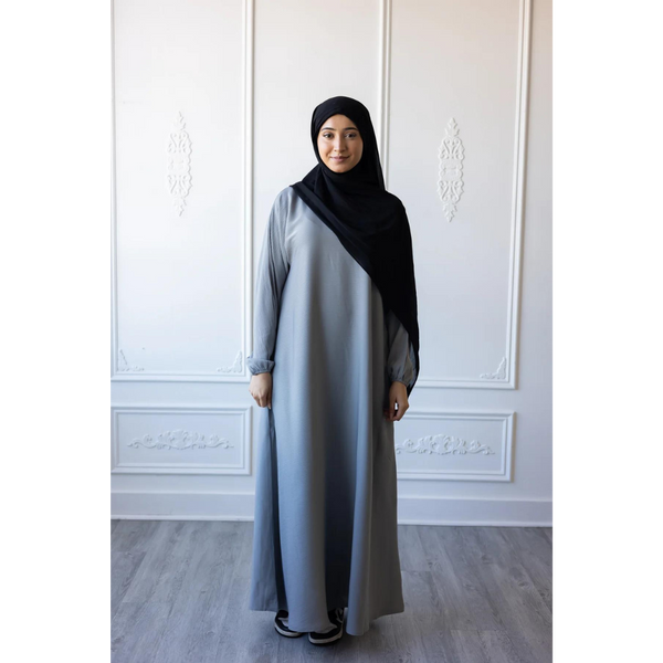 Sawda Textured Crepe Abaya (Mercury)