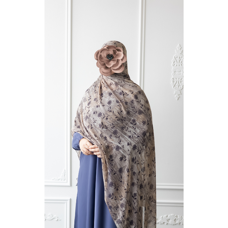 Printed Chiffon Hijab - Cedar