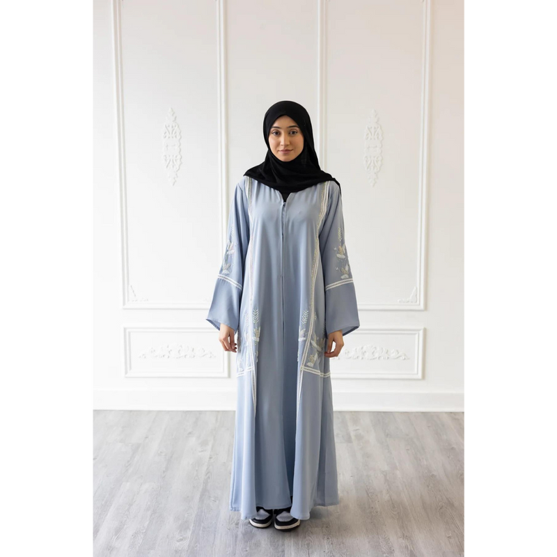 Serenity Glam Abaya - Pastel Blue