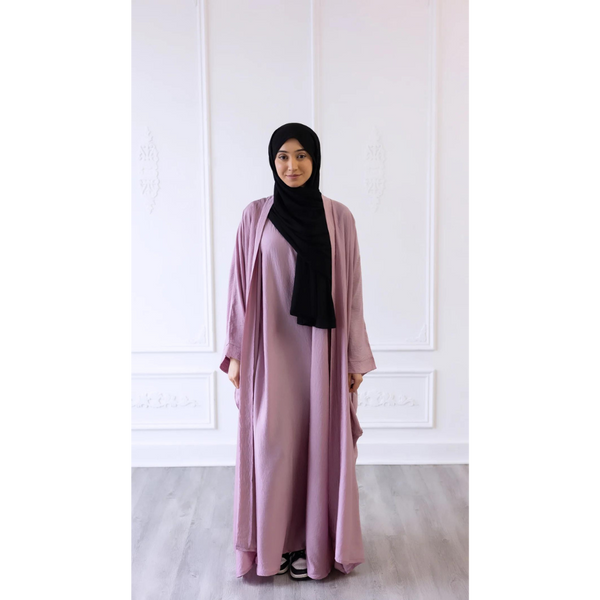 Slip Dress and Loose Fit Abaya (Iris Purple)