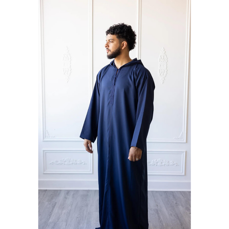 Moroccan Hoodie Thobe (Midnight)