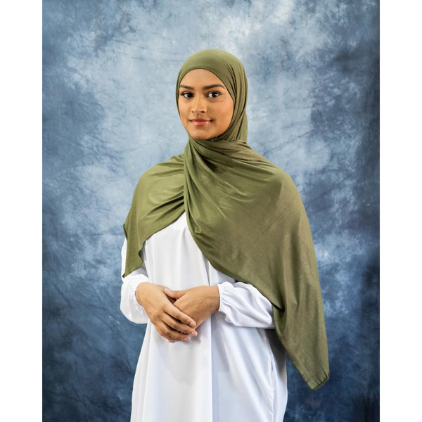 Moss Green Jersey Hijab