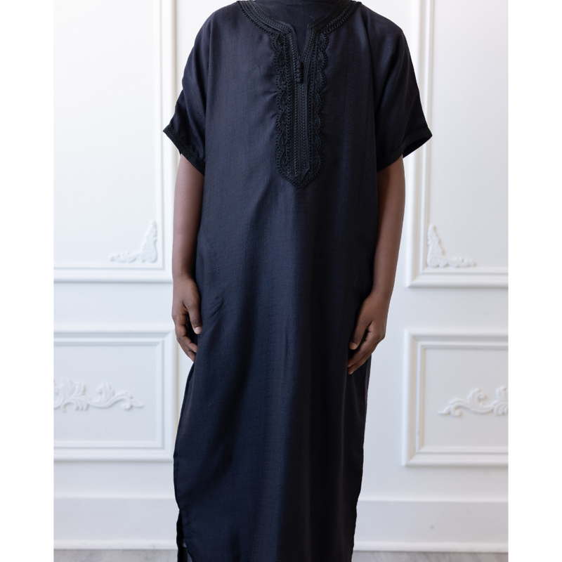 Kids Moroccan Short Sleeve (Midnight Black)