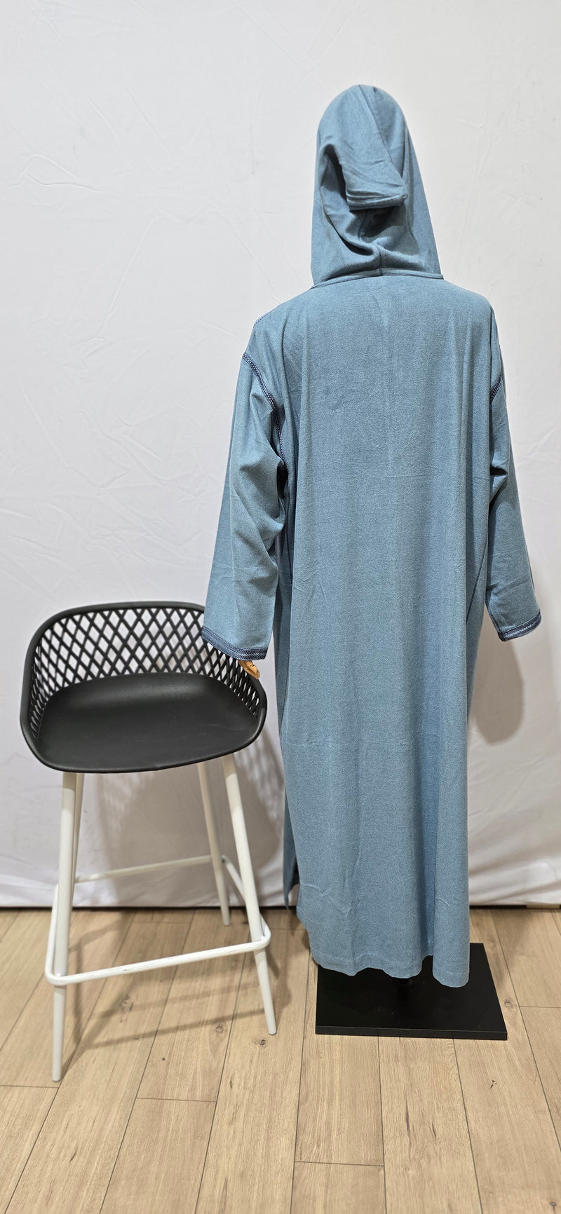 Moroccan Milifa Hoodie Thobe - Light Blue (D53 - D54)