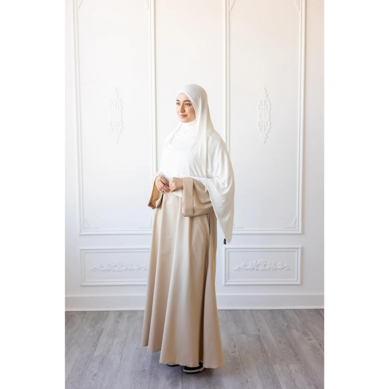 Umm Salama Cotton Blend Loose Fit Abaya - Golden Sand