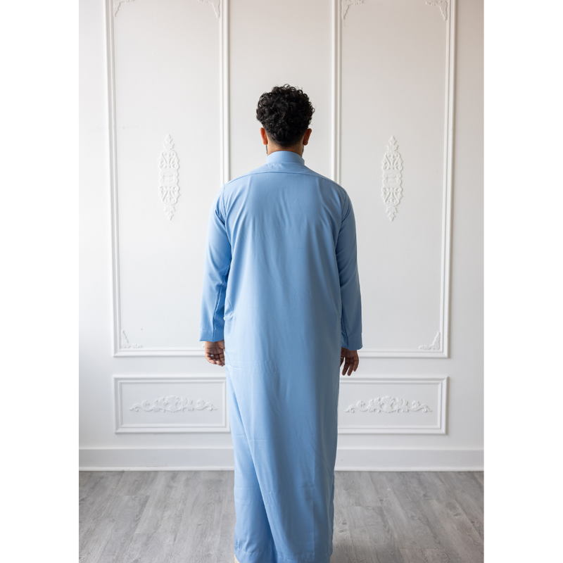 Saudi Collar MC Cotton Blend - Breezy Blue