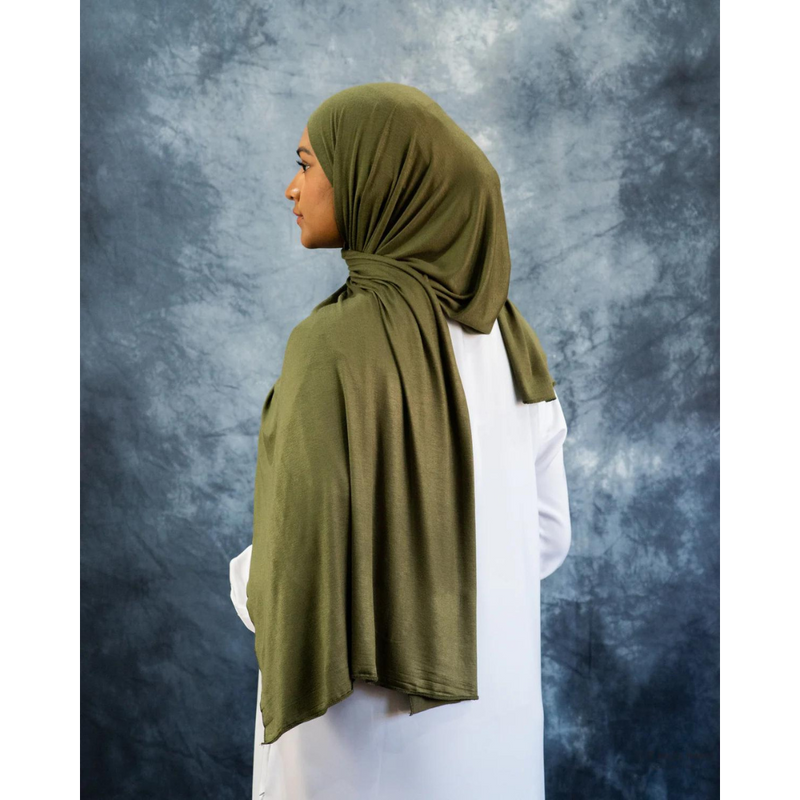 Moss Green Jersey Hijab