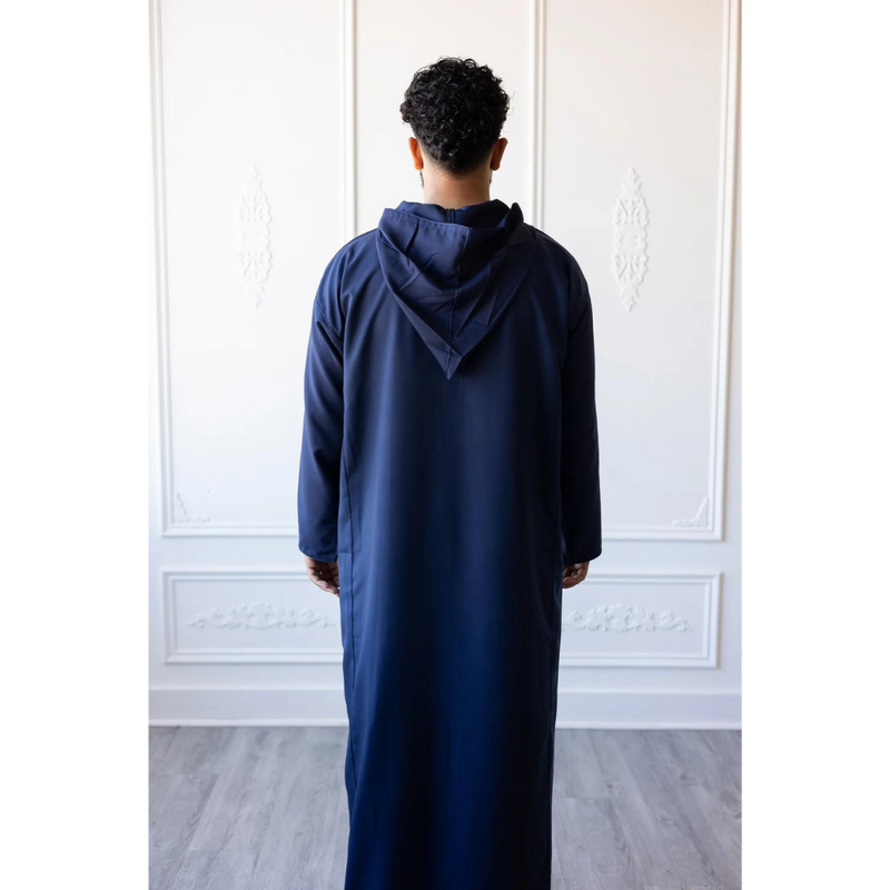 Moroccan Hoodie Thobe (Midnight)