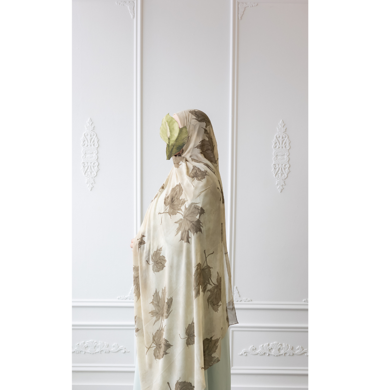 Printed Chiffon Hijab - Thyme