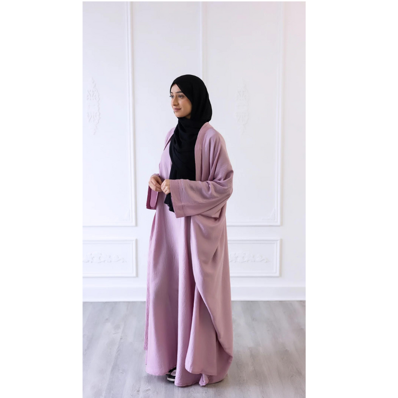 Slip Dress and Loose Fit Abaya (Iris Purple)