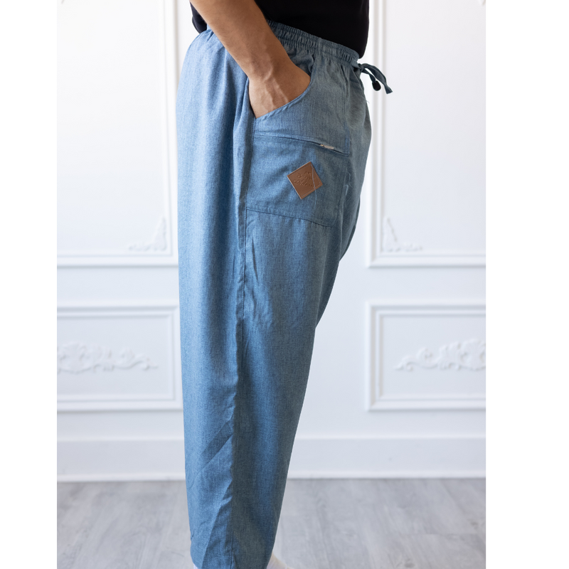 Sunnah Thobe Pants (Steel Blue)