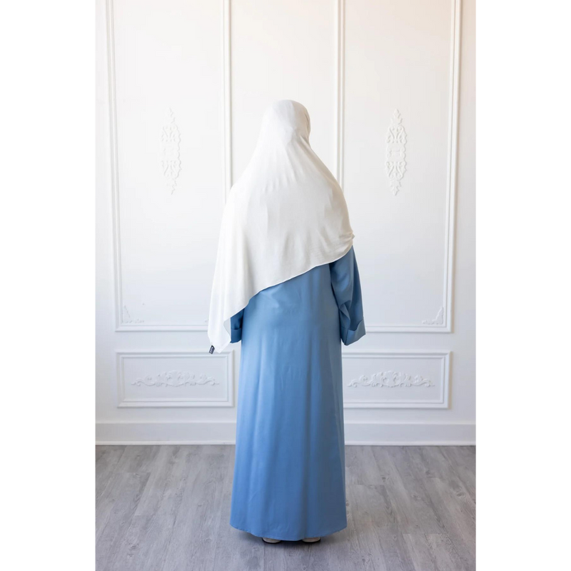 Umm Salama Cotton Blend Loose Fit  Abaya - Summer Lake