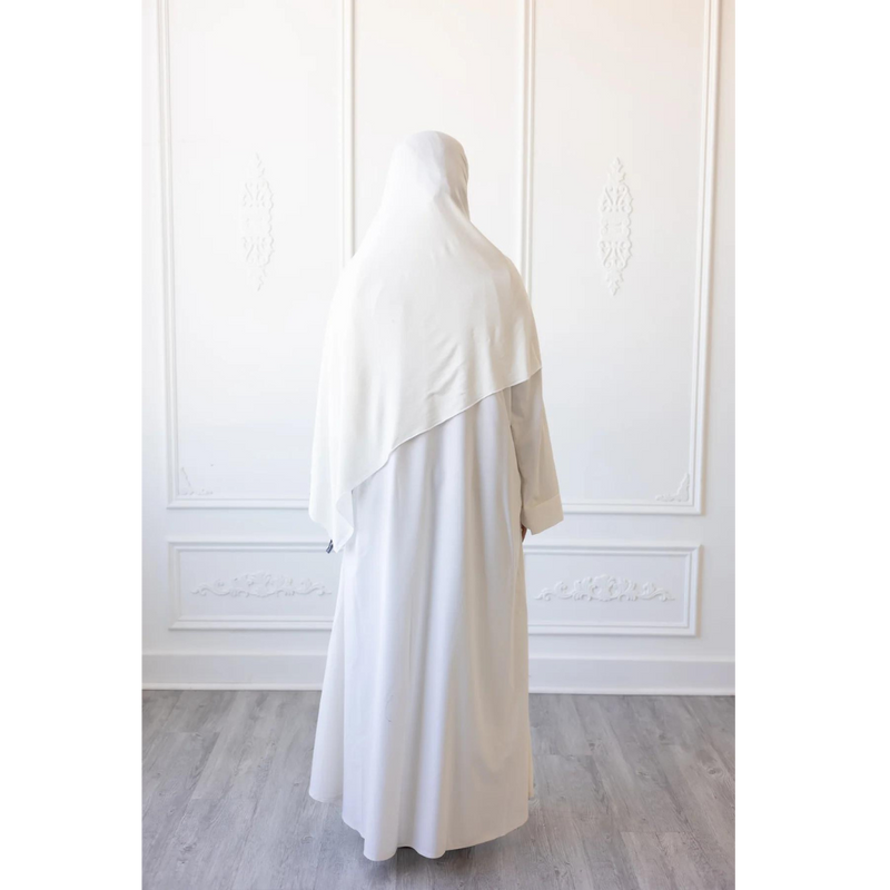 Umm Salama Cotton Blend Loose Fit Abaya - Winter Storm (Umrah)