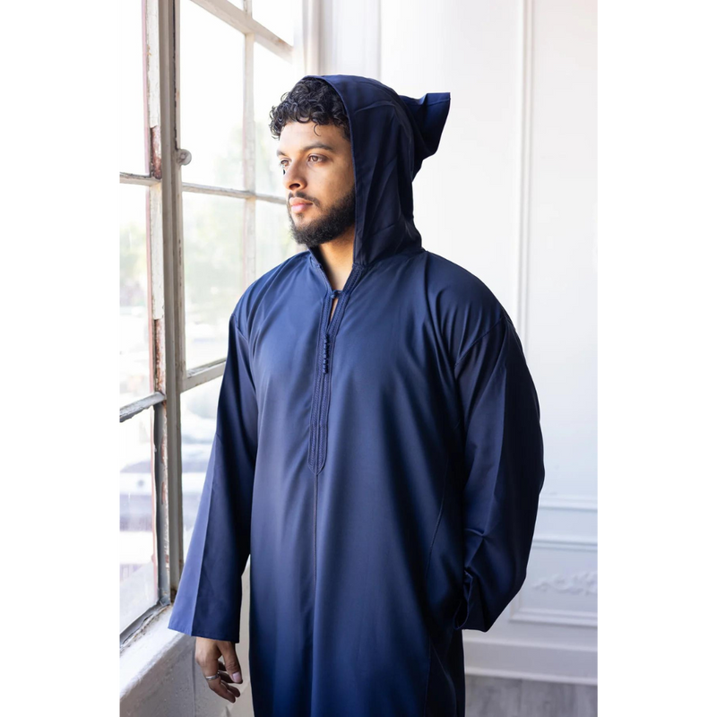 Moroccan Hoodie Thobe (Midnight)