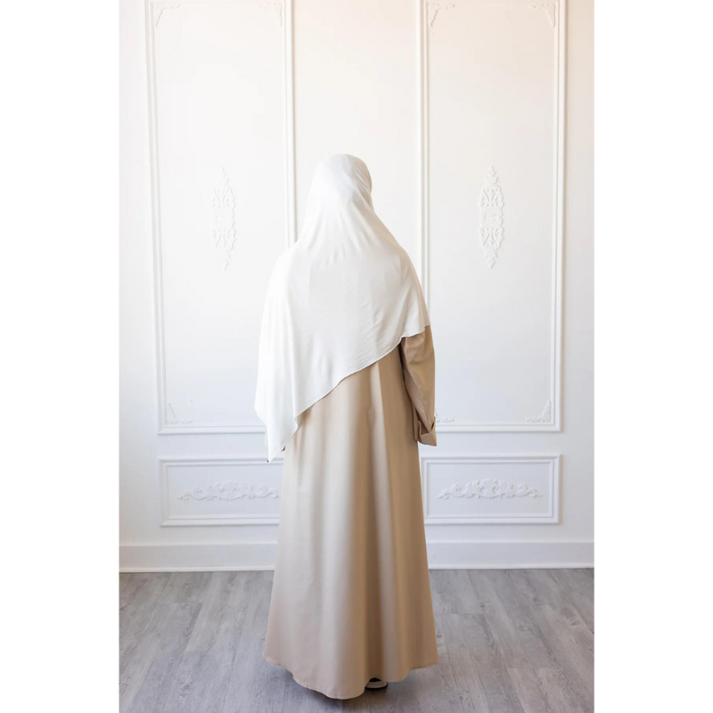 Umm Salama Cotton Blend Loose Fit Abaya - Golden Sand