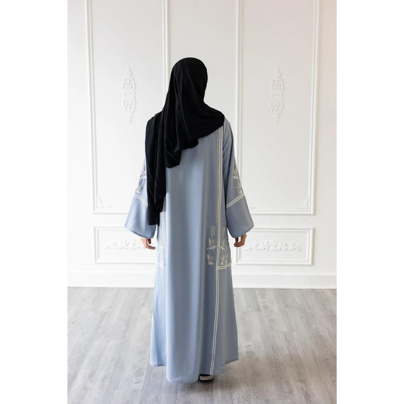 Serenity Glam Abaya - Pastel Blue