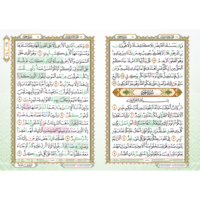 Al Quran Al Kareem Maqdis Karya Bestari Colour Coded Tajweed (Waqf Ibtida' Guided JUZ BY JUZ Mushaf B5)