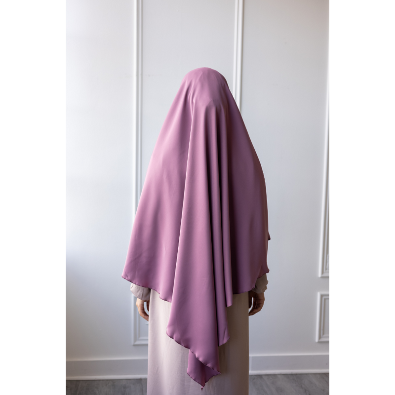 Chiffon Three Layered Princess Khimar (Turkish Rose)