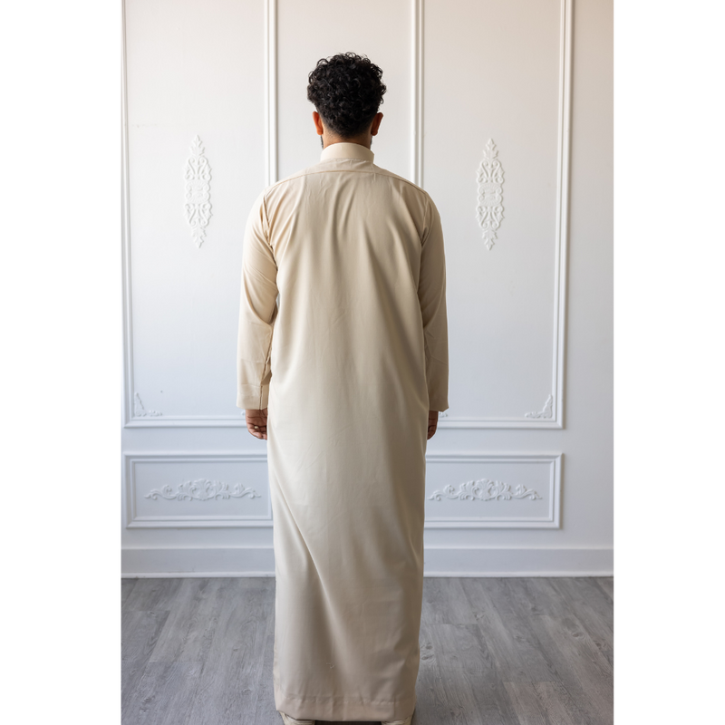 Saudi Collared Thobe Jubbah MC Cotton Blend - Summer Rays