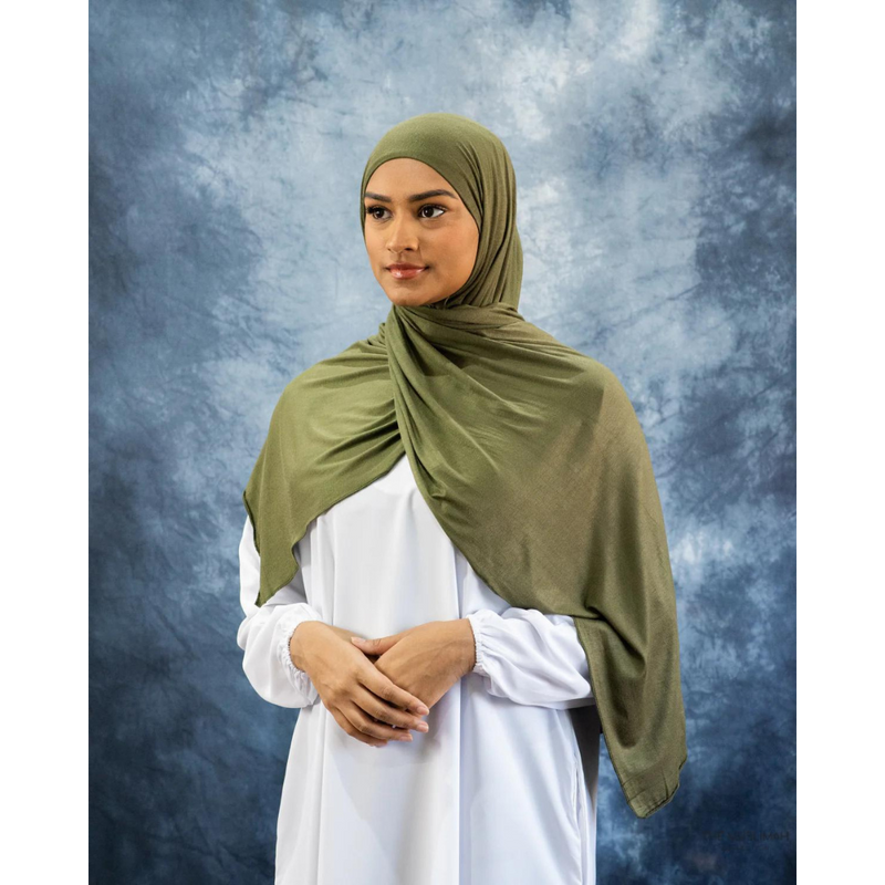 Moss Green Jersey Hijab