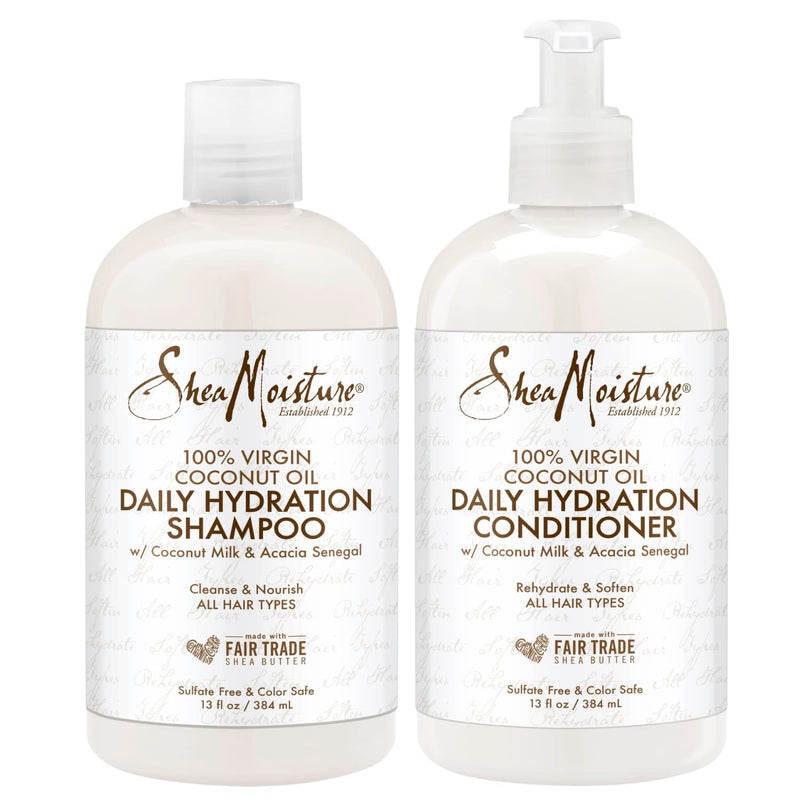 Shea Moisture 100% Virgin Coconut Oil Daily Hydration Shampoo & Conditioner - MC Gift