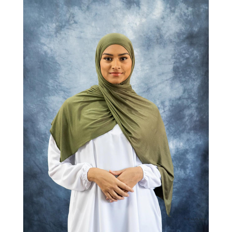 Moss Green Jersey Hijab