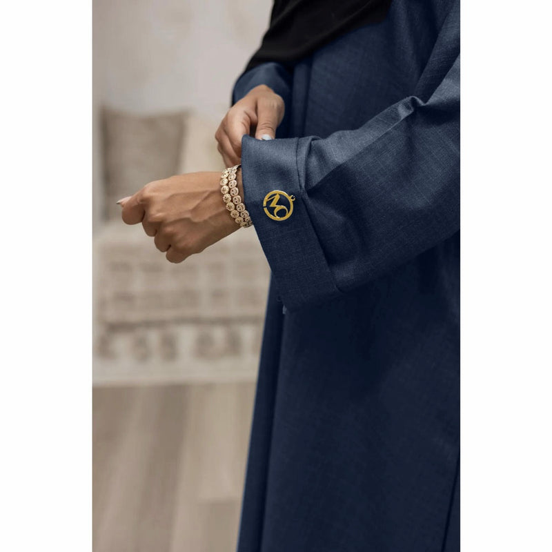 Luxury Linen Abaya - Blueberry