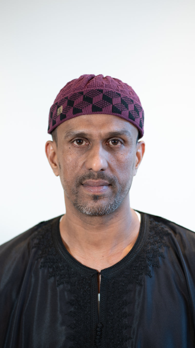 TrueFit Brimless Kufi Skullcap (Maroon)