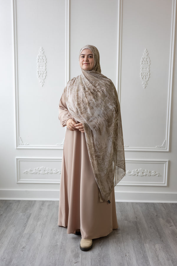 Butter Khadija Abaya - Camel Brown (A93)