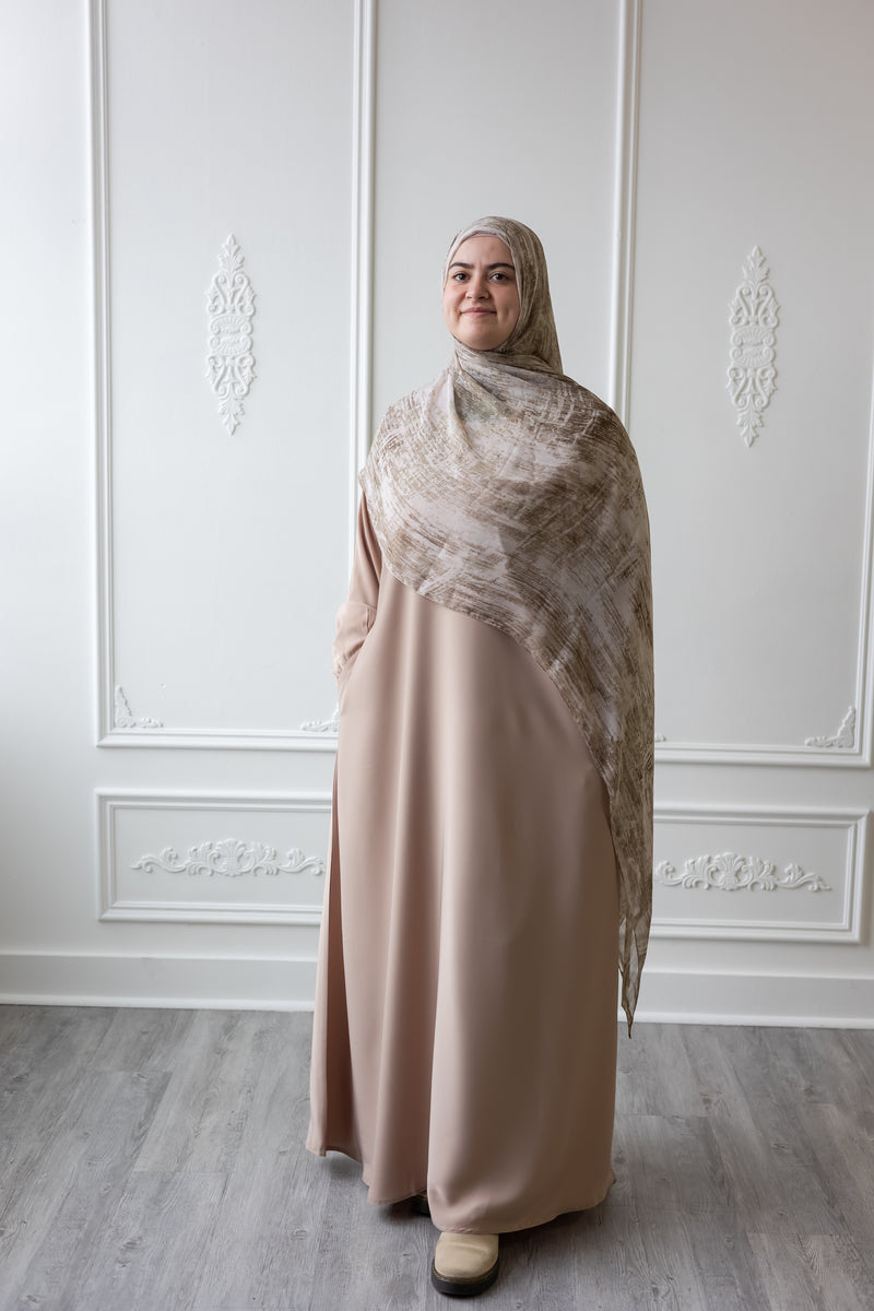 Butter Khadija Abaya - Camel Brown (A93)