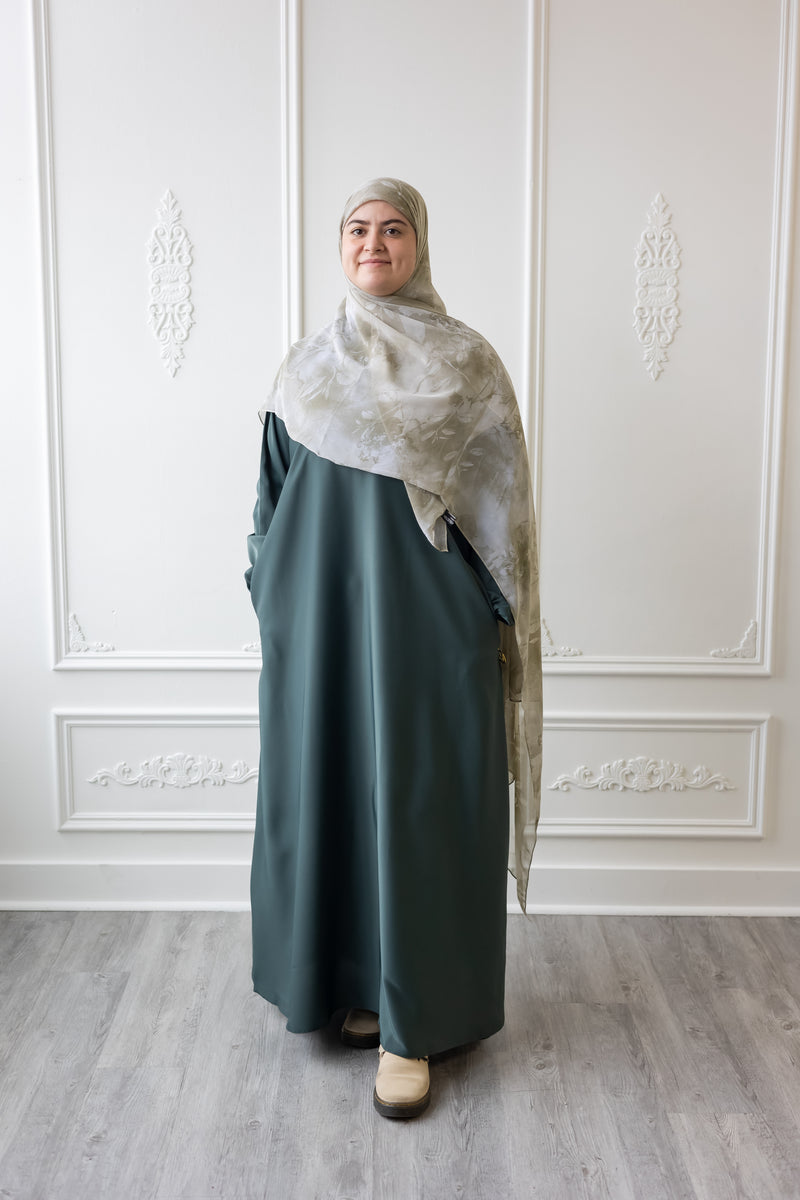 Butter Khadija Abaya - British Green (A84)