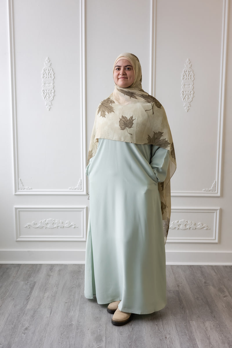 Butter Khadija Abaya - Mint (A82)