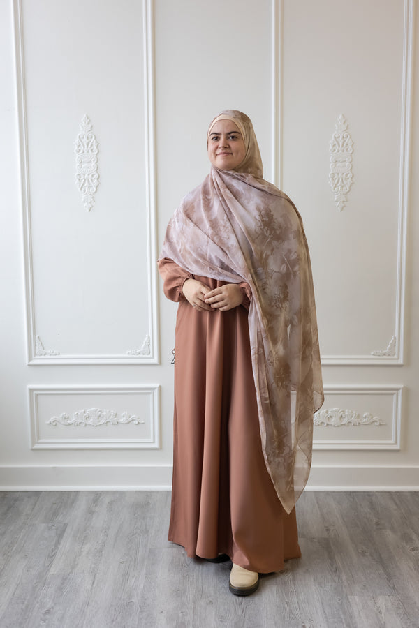 Butter Khadija Abaya - Cinnamon (A86)