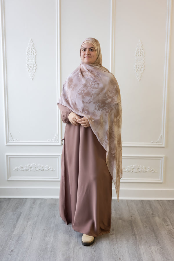 Butter Khadija Abaya - Caramel Brown (A88)