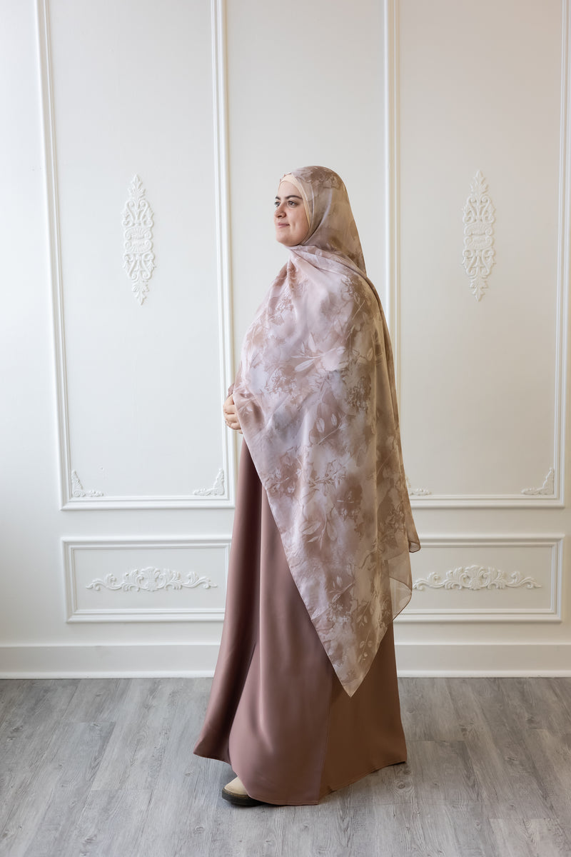 Butter Khadija Abaya - Caramel Brown