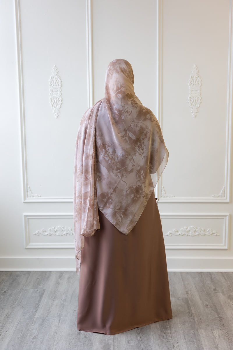 Butter Khadija Abaya - Caramel Brown