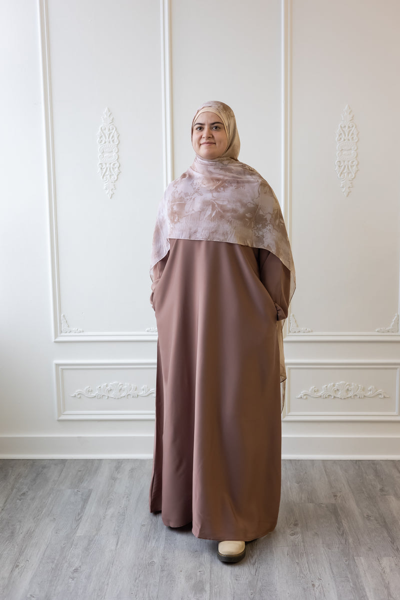 Butter Khadija Abaya - Caramel Brown