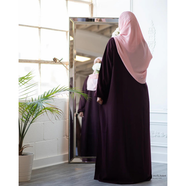 Sawda Abaya (Dark Burgundy)