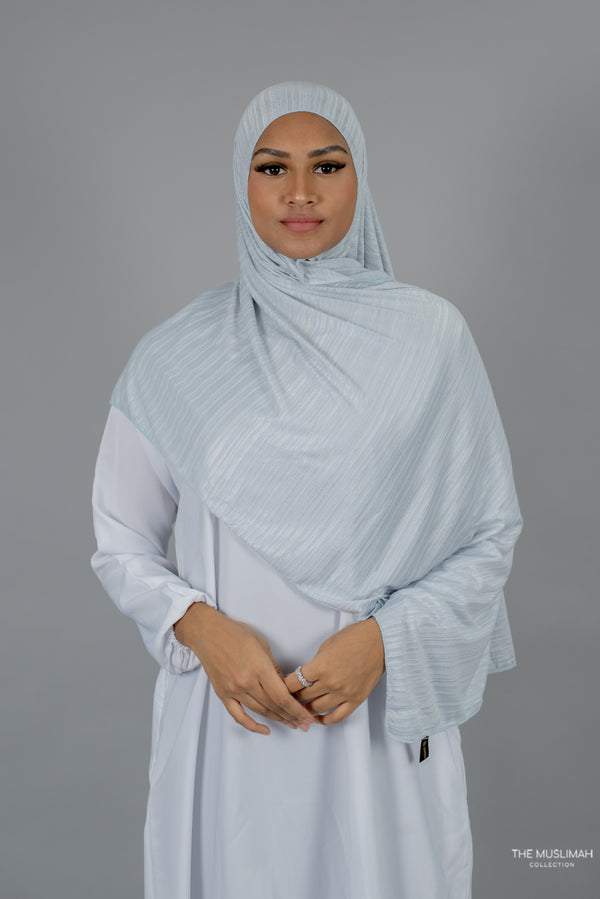 Powder Blue Cotton Stretch Hijab