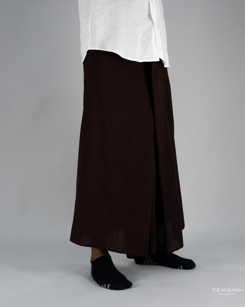 Dark Burgundy Cotton Izaar/Lungi/Sarong/Saram